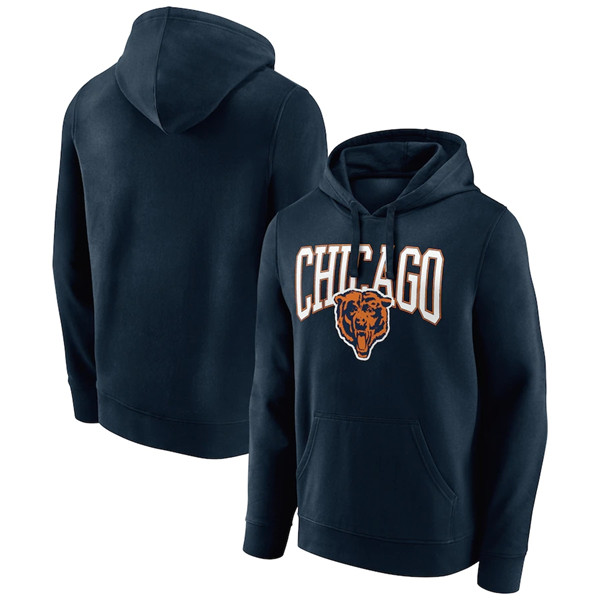 Chicago Bears Navy Gridiron Classics Campus Standard Pullover Hoodie